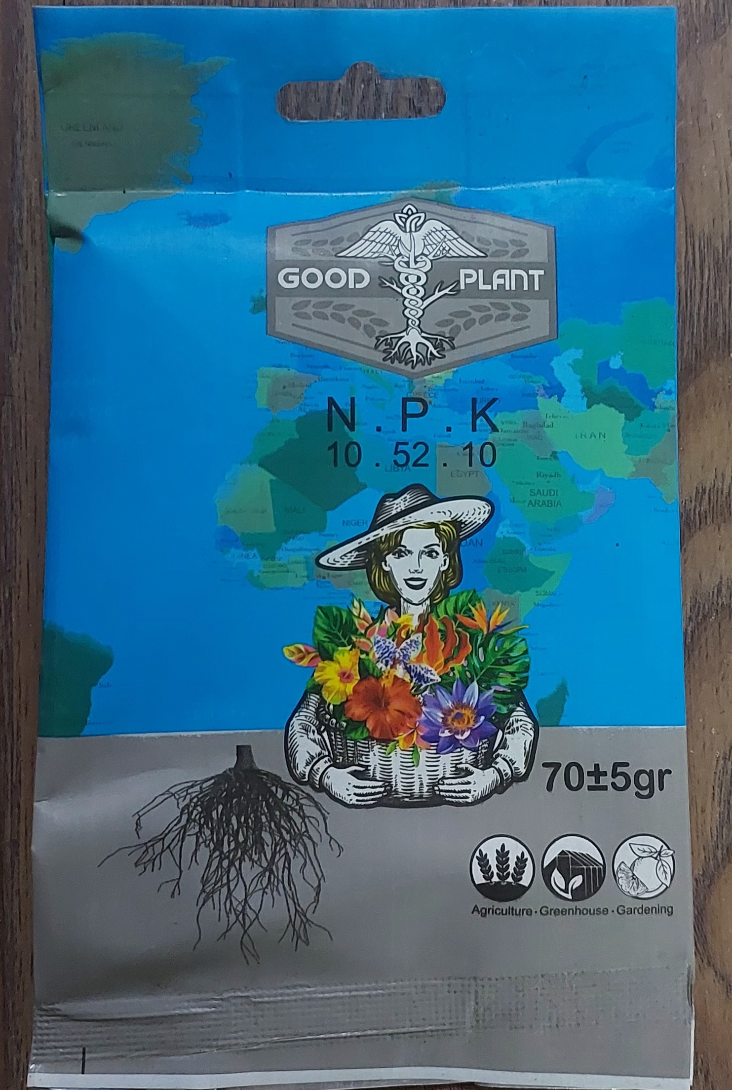 کود NPK 10 52 10 وزن ۷۵ گرمی Good Plant